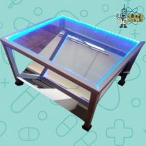 PODOSCOPIO ALUMINIO PLATAFORMA VIDRIO